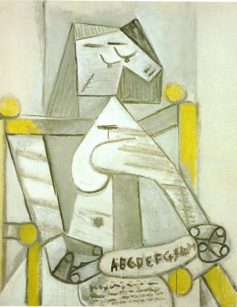 Picasso Seated woman with spelling book 1941